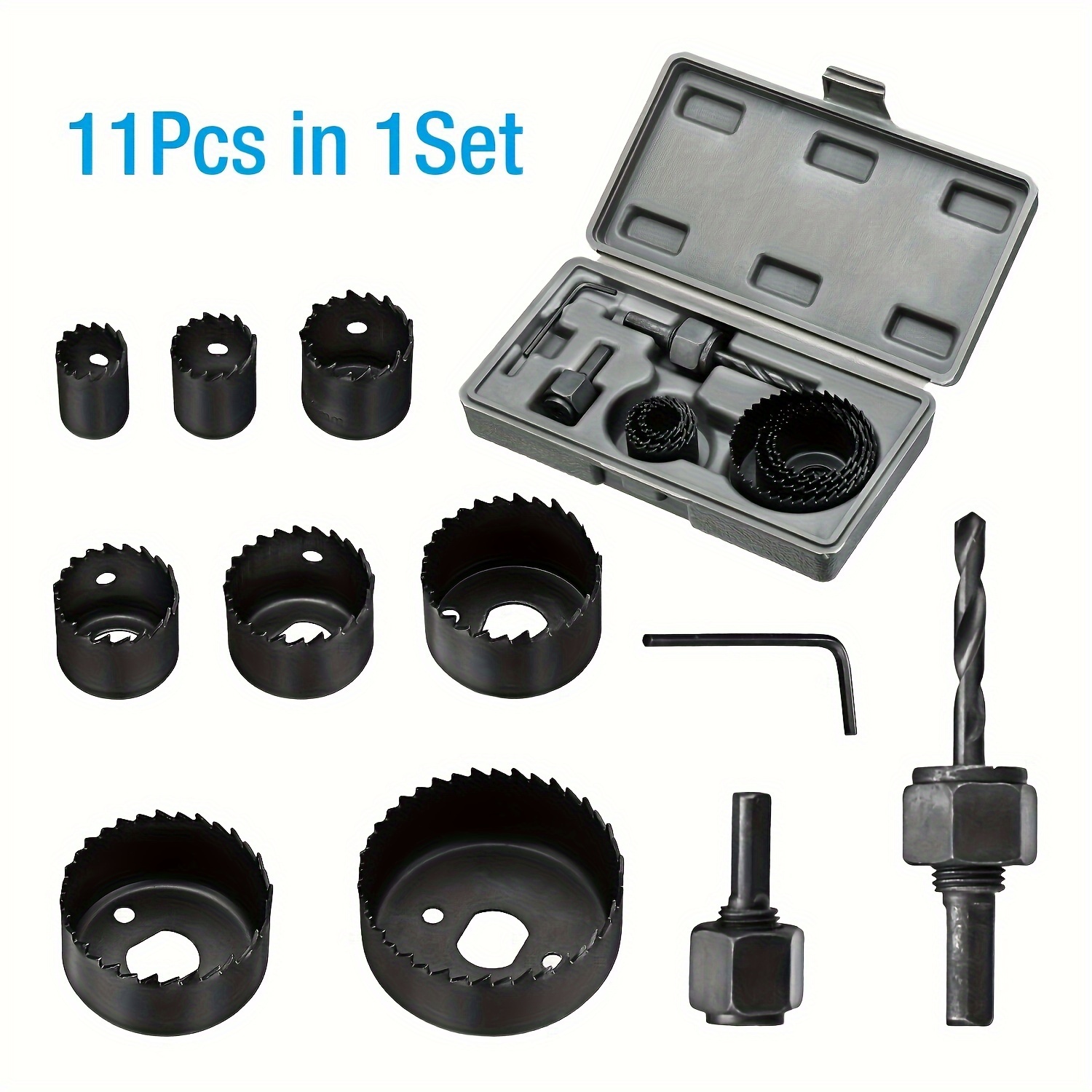 Woodworking Hole Opener Set, Wood Board, Gypsum, Pvc Plastic Round Hole Drill Bit