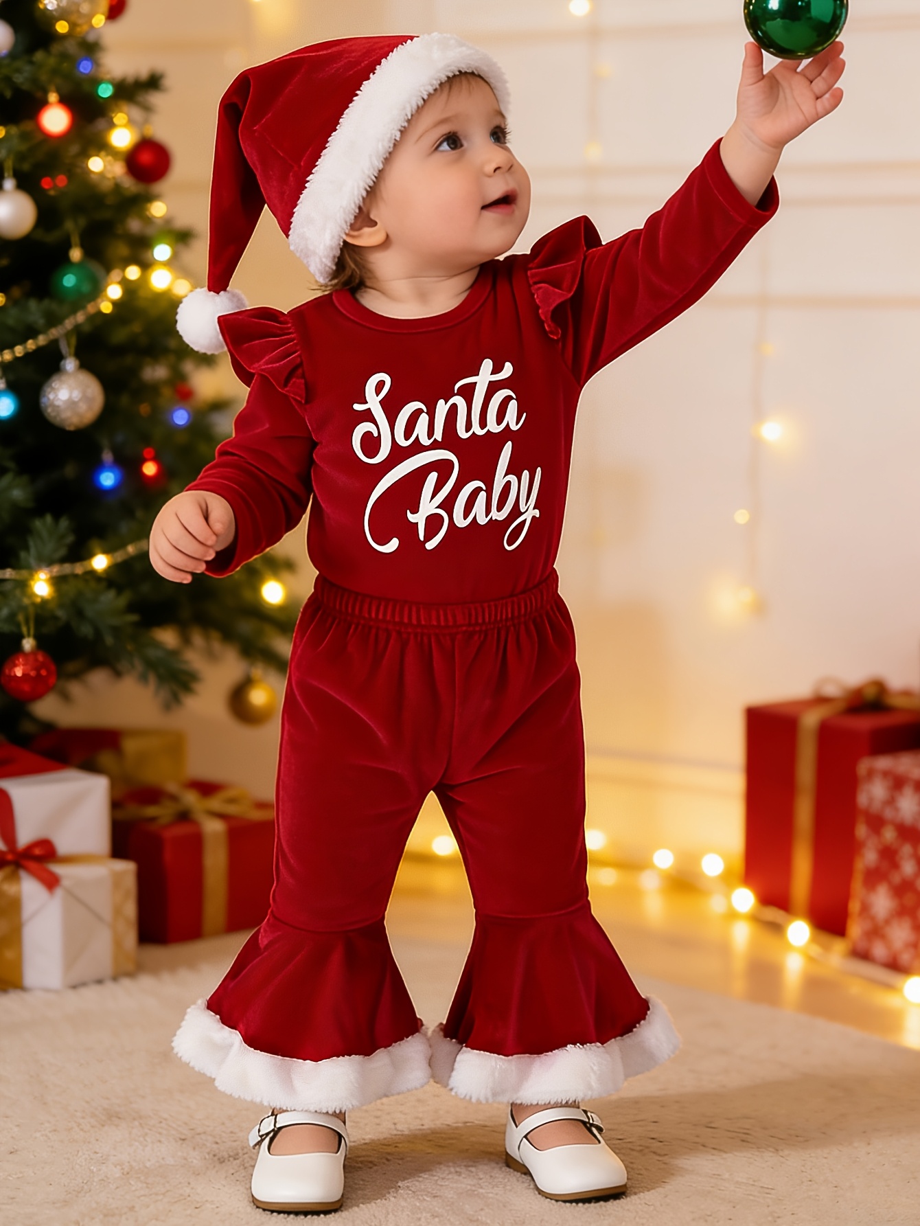 Santa Claus Costume Santa Baby Outfit Girl Cosplay Baby Girl Santa Costume  Christmas Dress For Girls