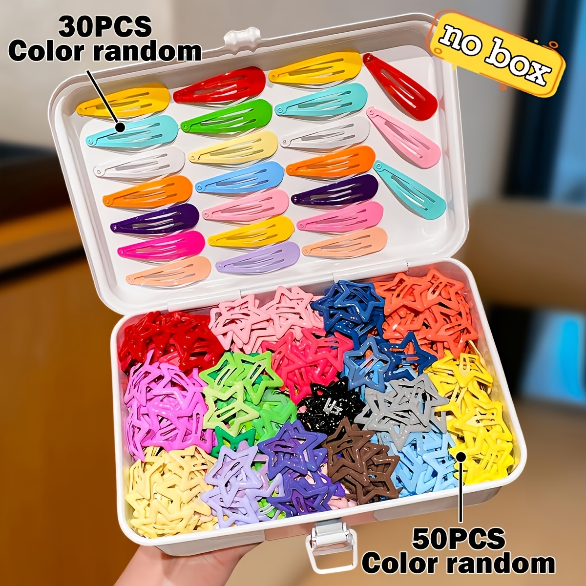 TEMU Random 80pcs Drop Hair Clips, Hair Accessory Set, Emphasizing And Feel, Suitable For Taming Flyaways, Fixing Bangs, Daily Styling, Secure And