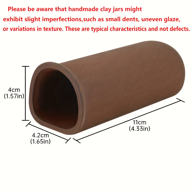 TEMU 1pc Ceramic Aquarium Cave Shelter - Realistic Stone Tube Hideaway For Fish & Shrimp, Enhances Water Quality, Aquarium Tank Decoration,