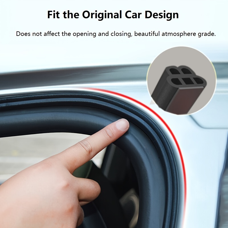 Automatinė sandarinimo juosta su penkiais lizdais, dvigubo sluoksnio garso izoliacinė sandarinimo guminė juosta, tinkanti visoms automobilių durelėms, garso izoliacinė juosta, universali apsauga nuo susidūrimo, dulkių mažinimas ir triukšmo mažinimas, stora guminė juosta
