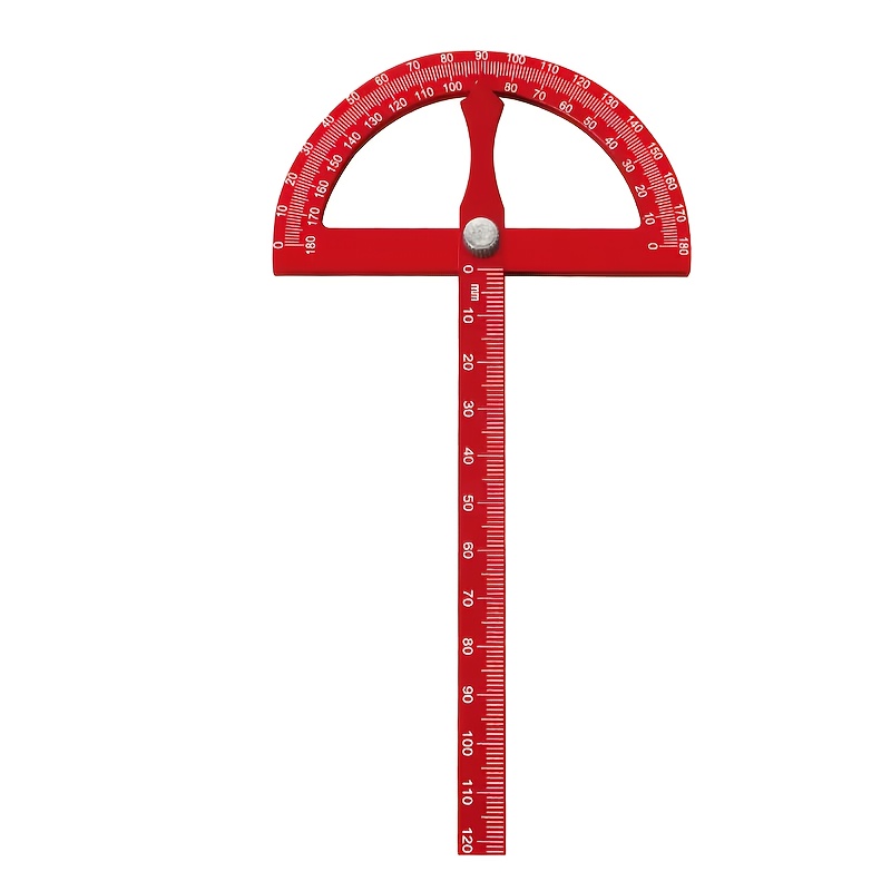 E-shop Roter Aluminium 180 Grad Gradmesser mit Skala, Winkelmesser Zeichnung Universal, Mini , und Langlebig