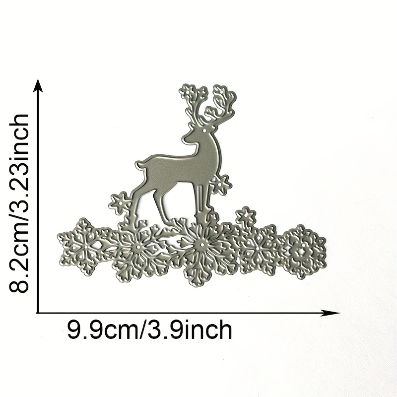 TEMU 1pc Christmas Snowflakes Deer Carbon Steel Scrapbooking Metal Cutting Dies Craft For Diy Paper Card Making