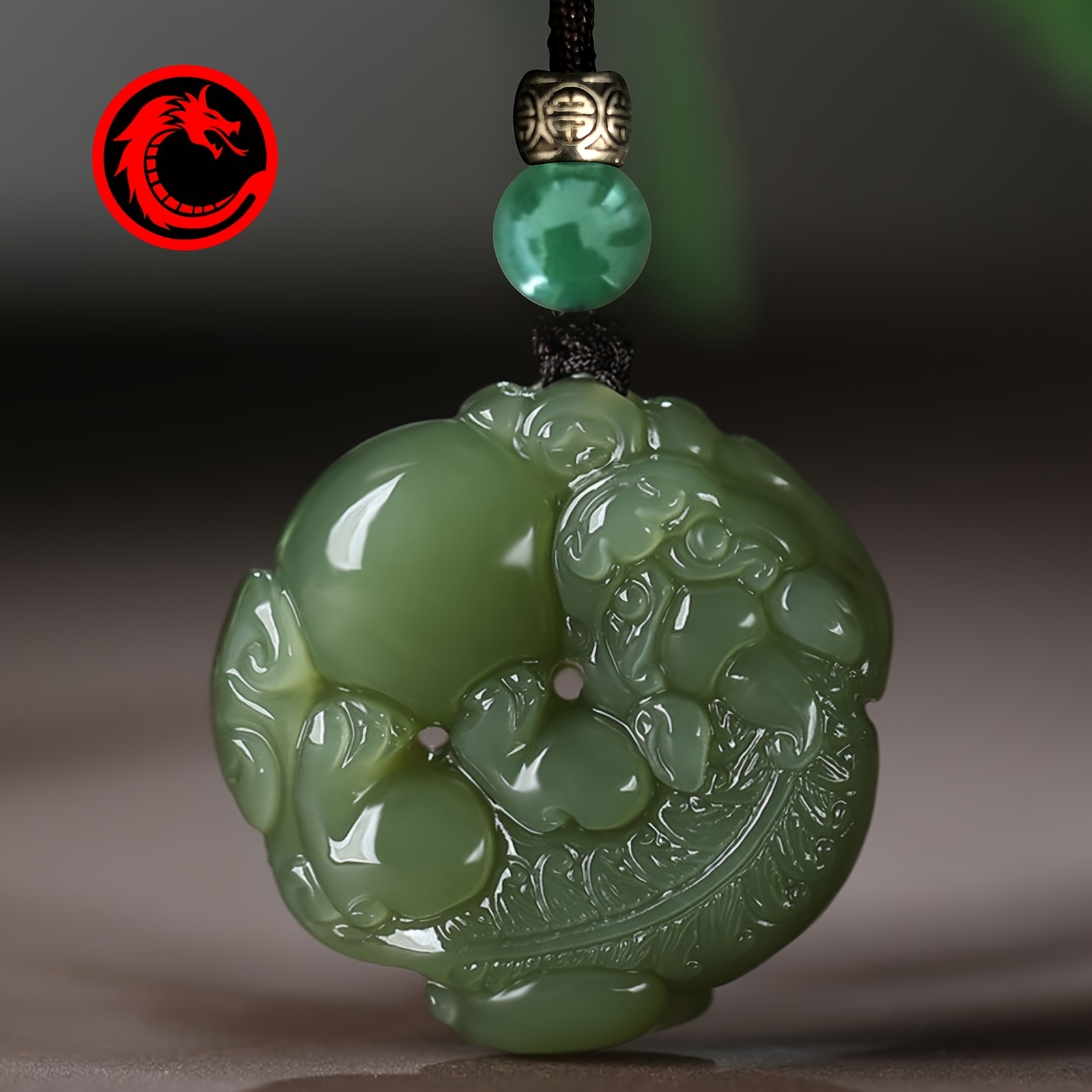 

Elegant Jade Animal Charm - Unisex Wealth & Luck Pendant, Perfect Gift Idea