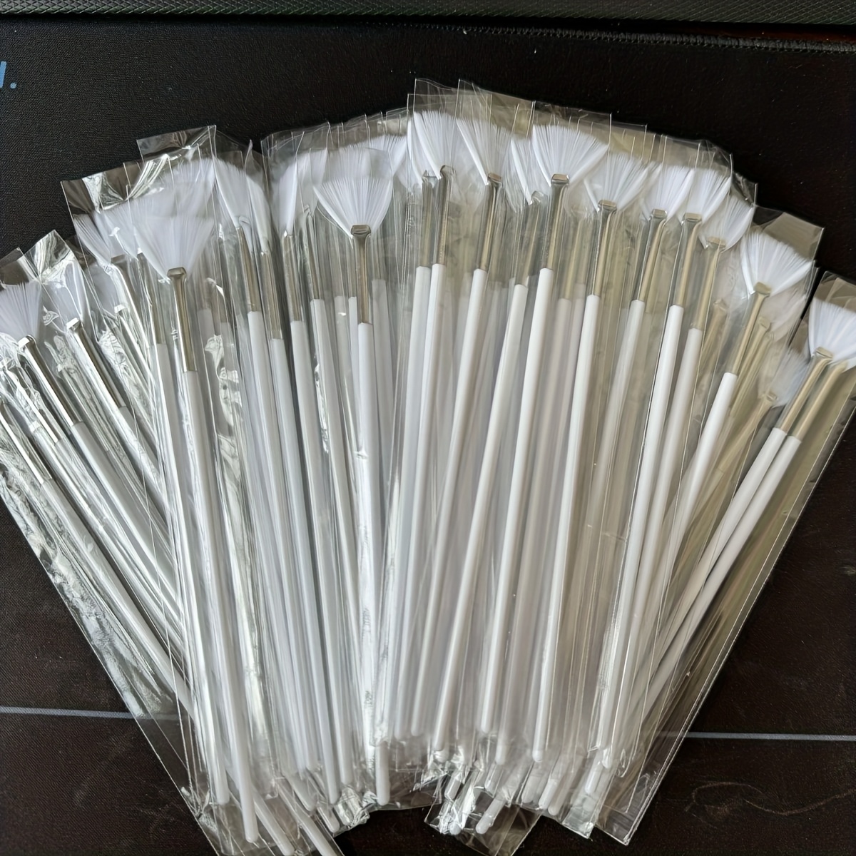 Image of 20pcs Fan-shaped Aha Beauty Brushes, Special Brushes, Soft Bristles, Mask Brushes, Essential Oil Brushes, Skin Management Brushes, Wholesale
