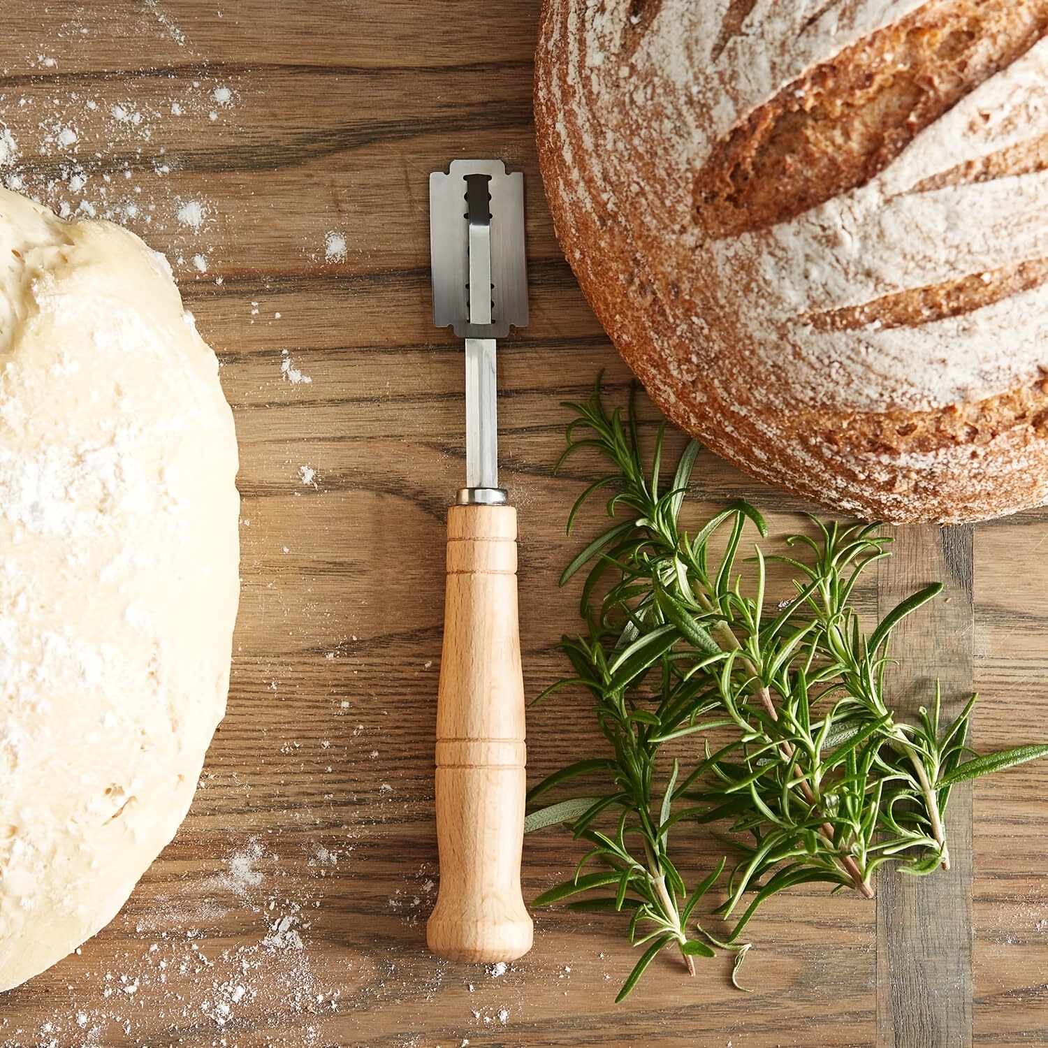 Wooden Handle Sourdough Bread Scoring Lame Bread Slashing - Temu