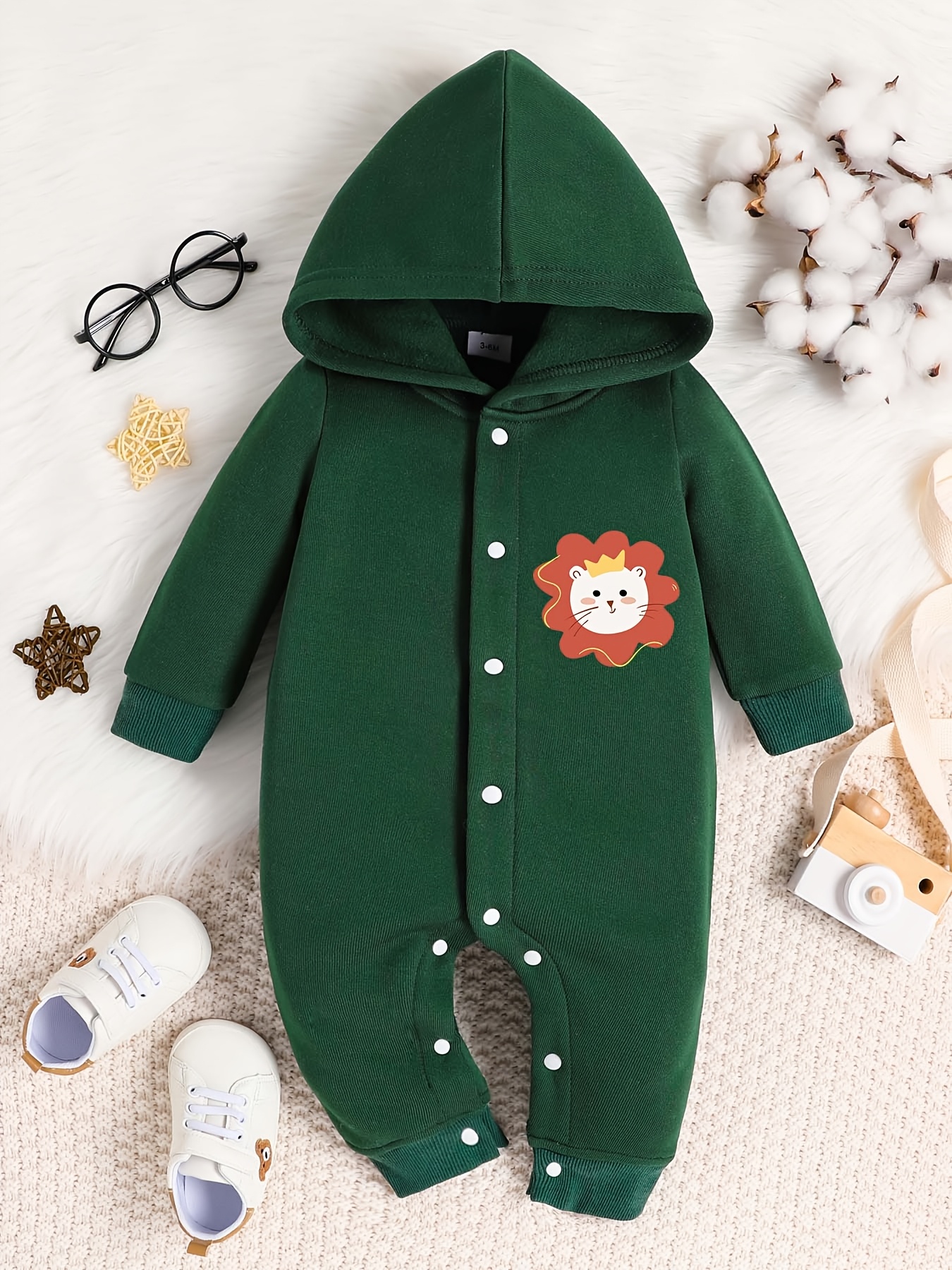 cute sloth shape toddler baby's hooded casual party bodysuit