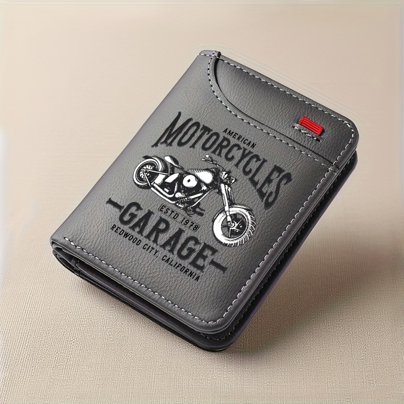 mens vintage credit card wallet motorcycle - Temu Mauritius
