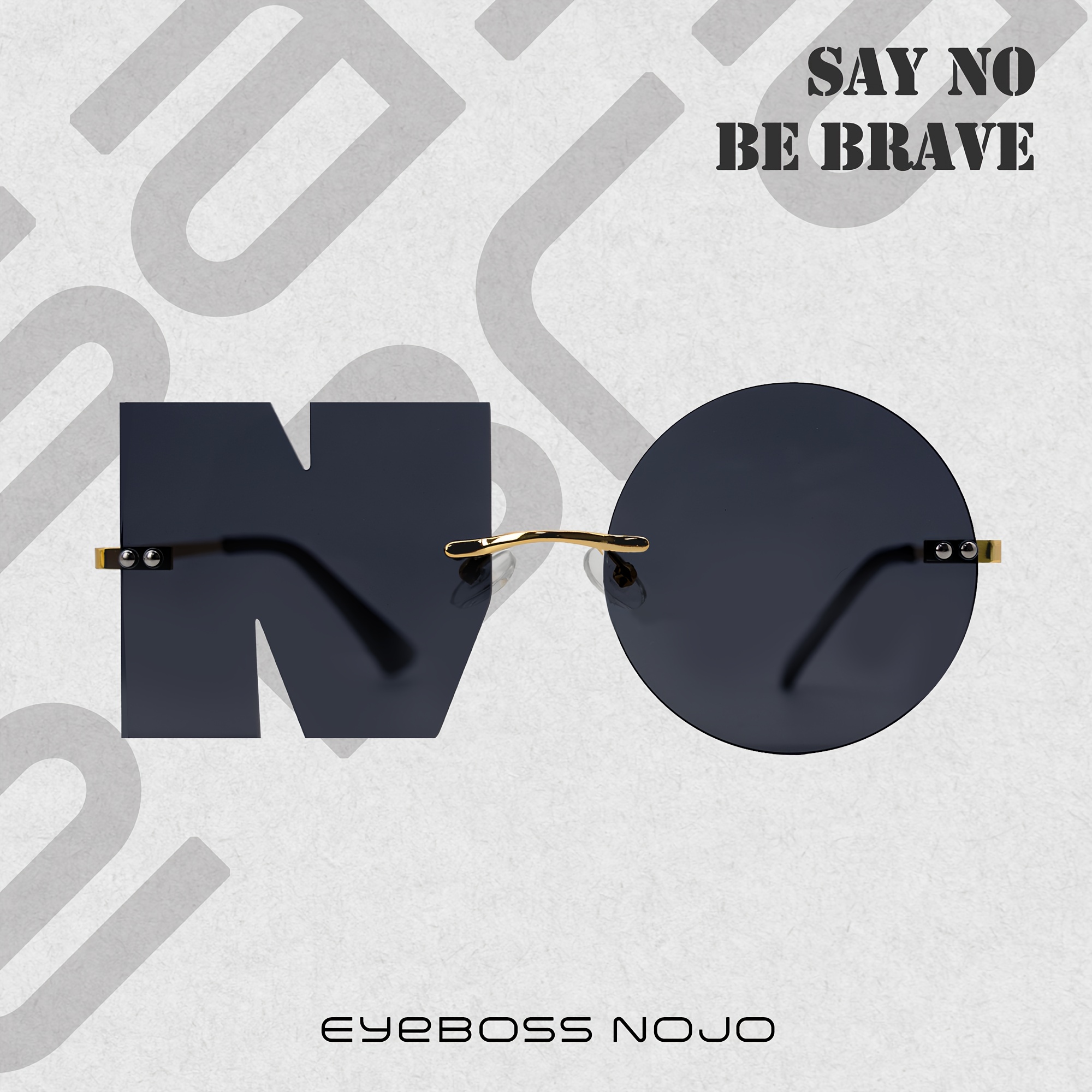 

Creative Fashion Glasses With Of 'no' - Unique And , Suitable For Women And Men