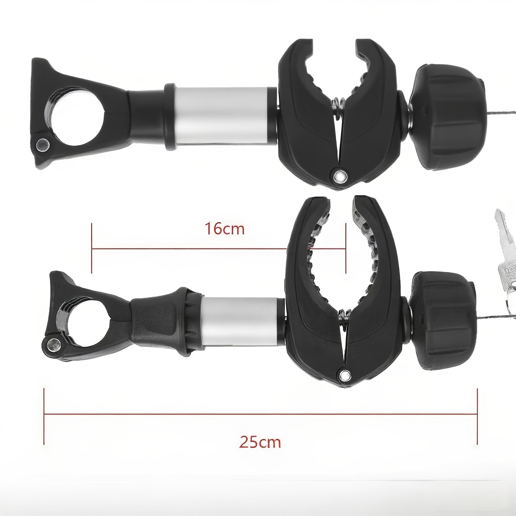TEMU Soporte de de bicicleta de resistencia con candado - Ajustable y compatible con marcos de 2,5-3cm y 3-6cm. Construcción de aluminio para