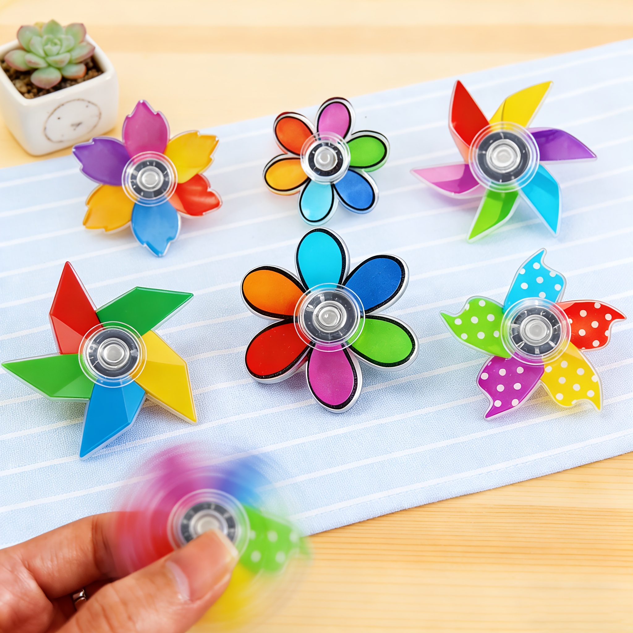 12pcs Cute Animals Fidget Spinner Toys
