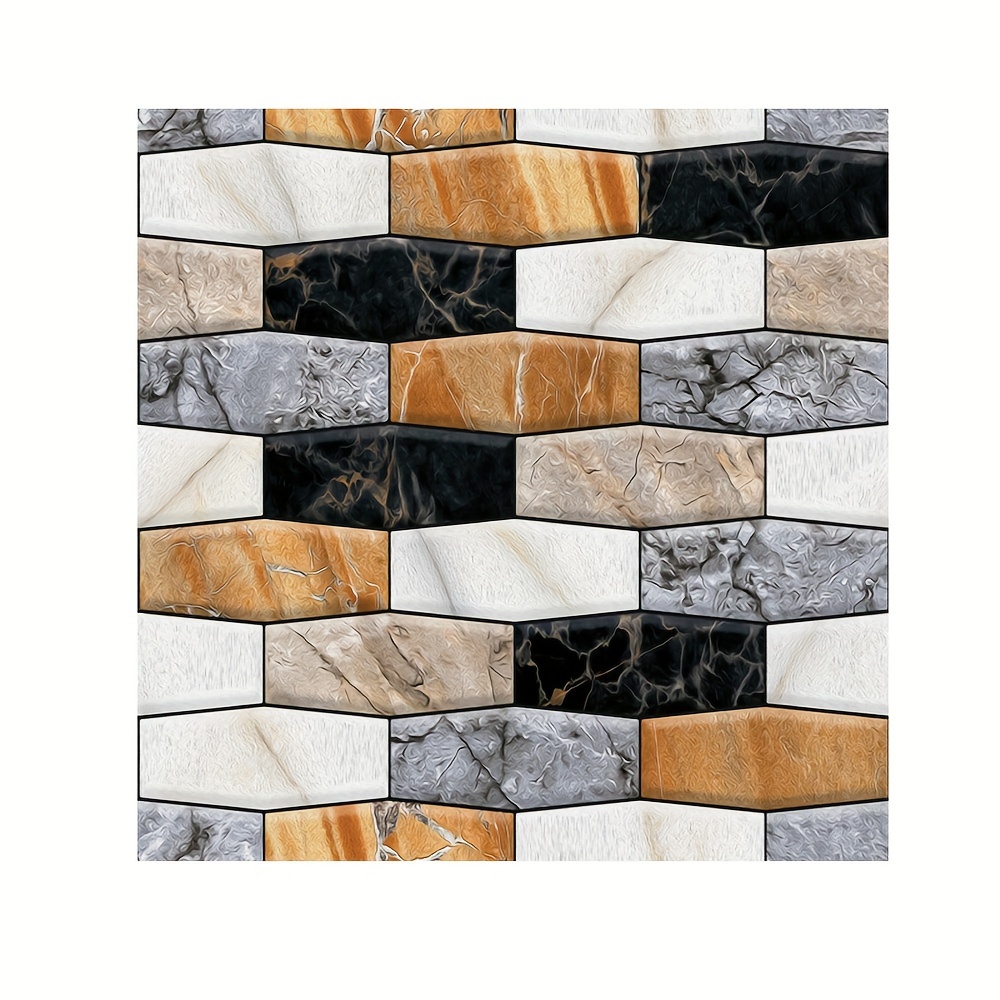 Set Of 20 Self-adhesive 3d Pvc Wall Stickers For Home Decoration, Suitable For Kitchen Cabinets And Bathroom, Featuring Waterproof Wallpaper