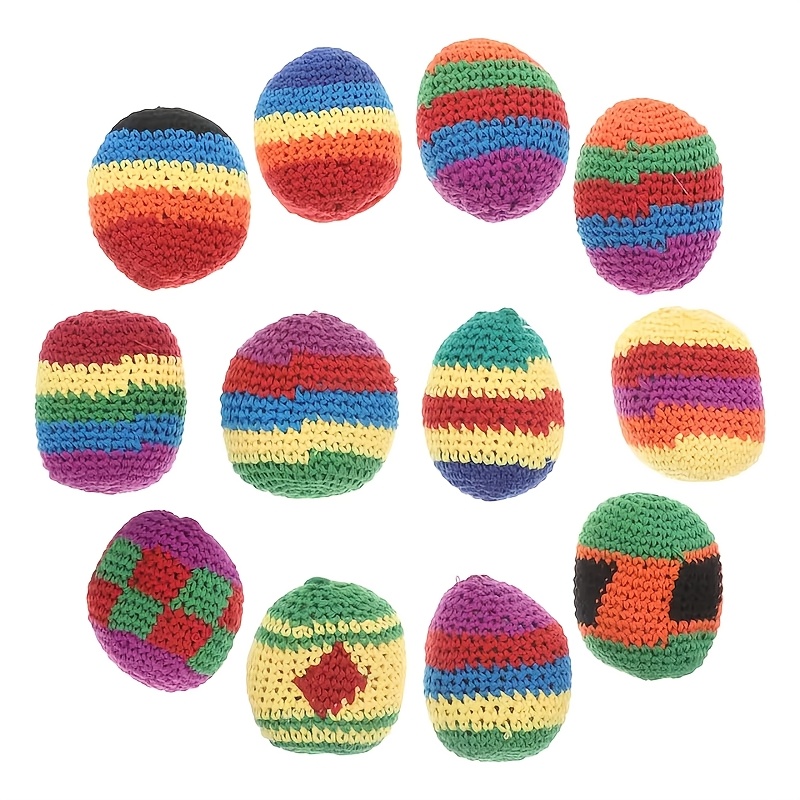 

Crochet Geometric Sandbag Balls, Pc Material, Indoor & Outdoor Play, Ideal Party Gifts, Juggling Set, Assorted Colors