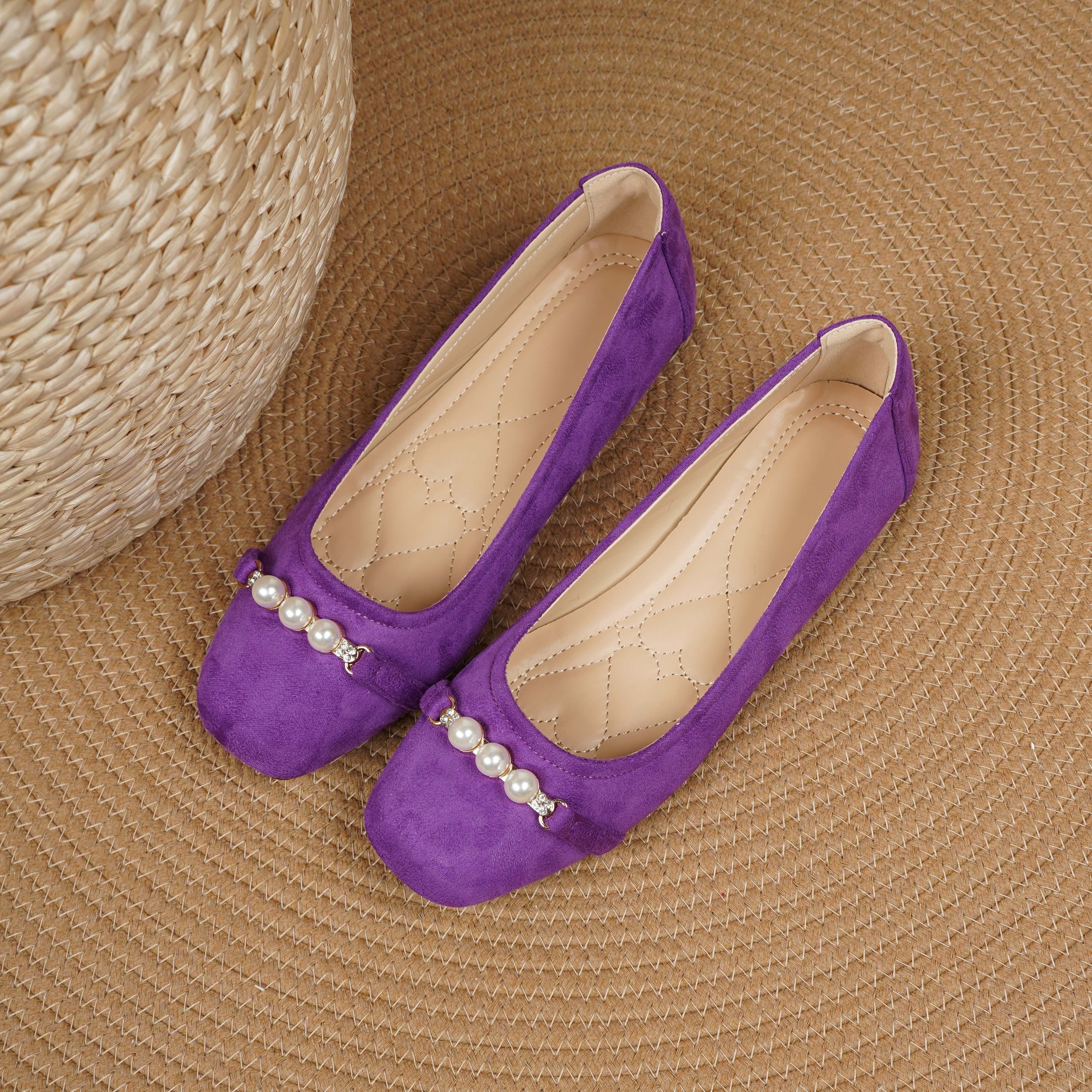 Ballet Flats Purple Flat Shoes Uk Hogl Basic Womens UK Ballet