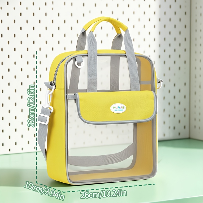 Large-Capacity Clear Mesh Tutoring Bag for Students, Multi-Purpose