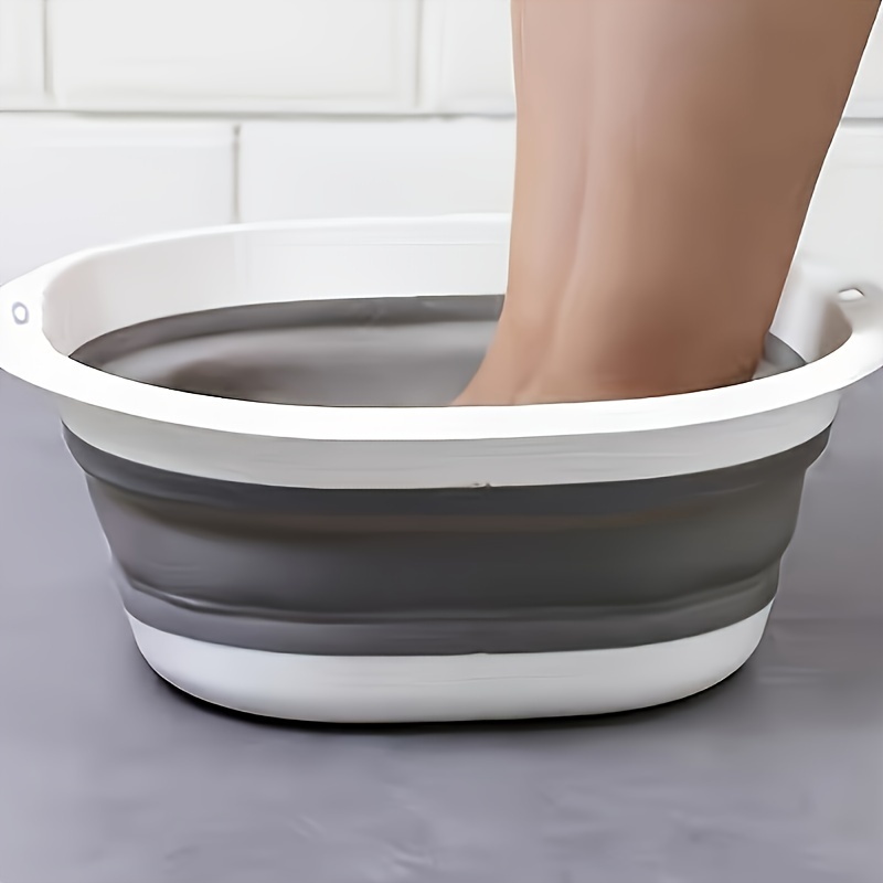 

Portable Folding Foot Bath Tub, Plastic For , , And Use, , No Required