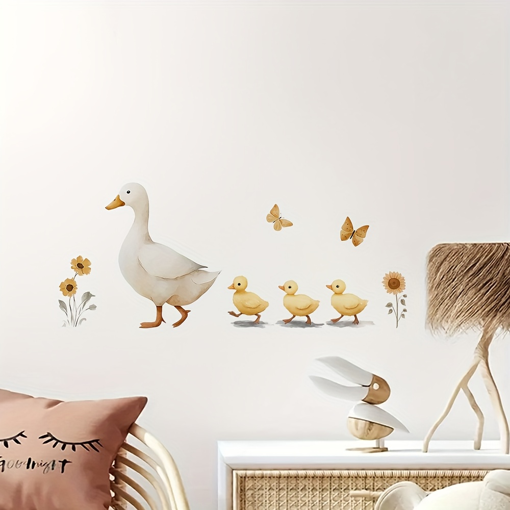 Ducks Wall Stickers,peel And Stick Removable Animal Wall Decals Decoration For Bedroom Living Room Sofa Tv Background
