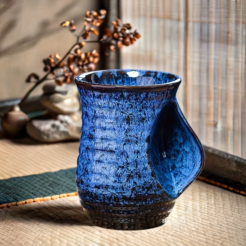 TEMU Vintage Kiln Ceramic Coffee Cup (18.94oz), Insulated Coffee Cup With Unique Glaze, Home Or Office, Ideal Gift For Christmas, Valentine&rsquo;s Day, And Holidays, Coffee Bar Accessories