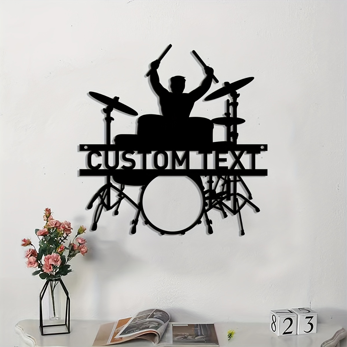 

Vintage Style Personalized Drummer Metal Wall Sign - Custom Name Plaque, Drum Wall Art Decor, Unique Birthday Gift For Son, Wall Hanging Without Electricity