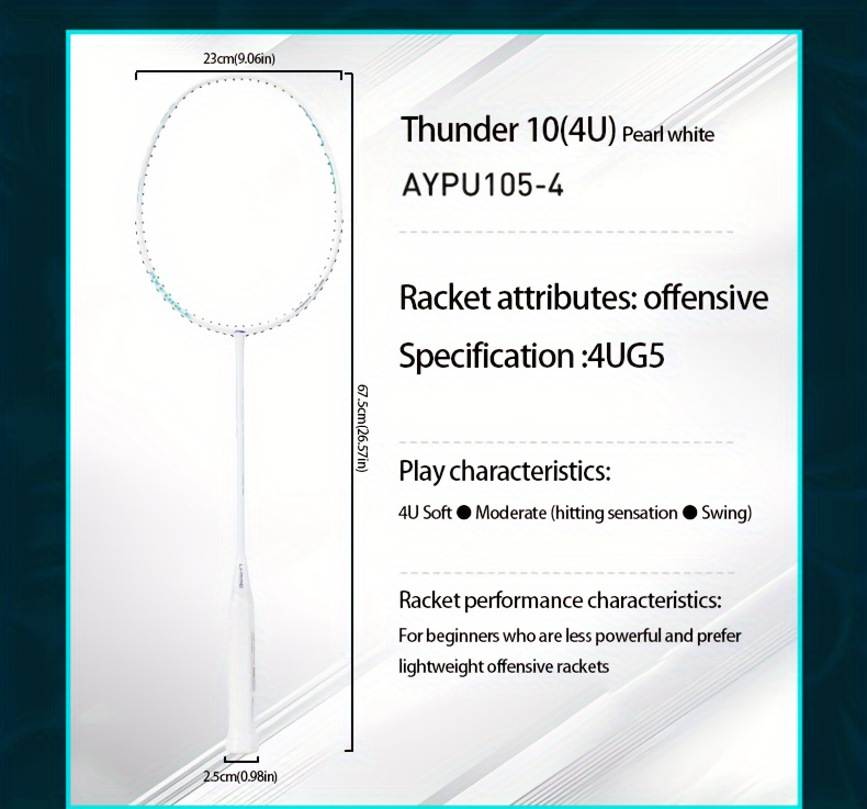 Lining Thunder 10(4U) バドミントンラケット AYPU105