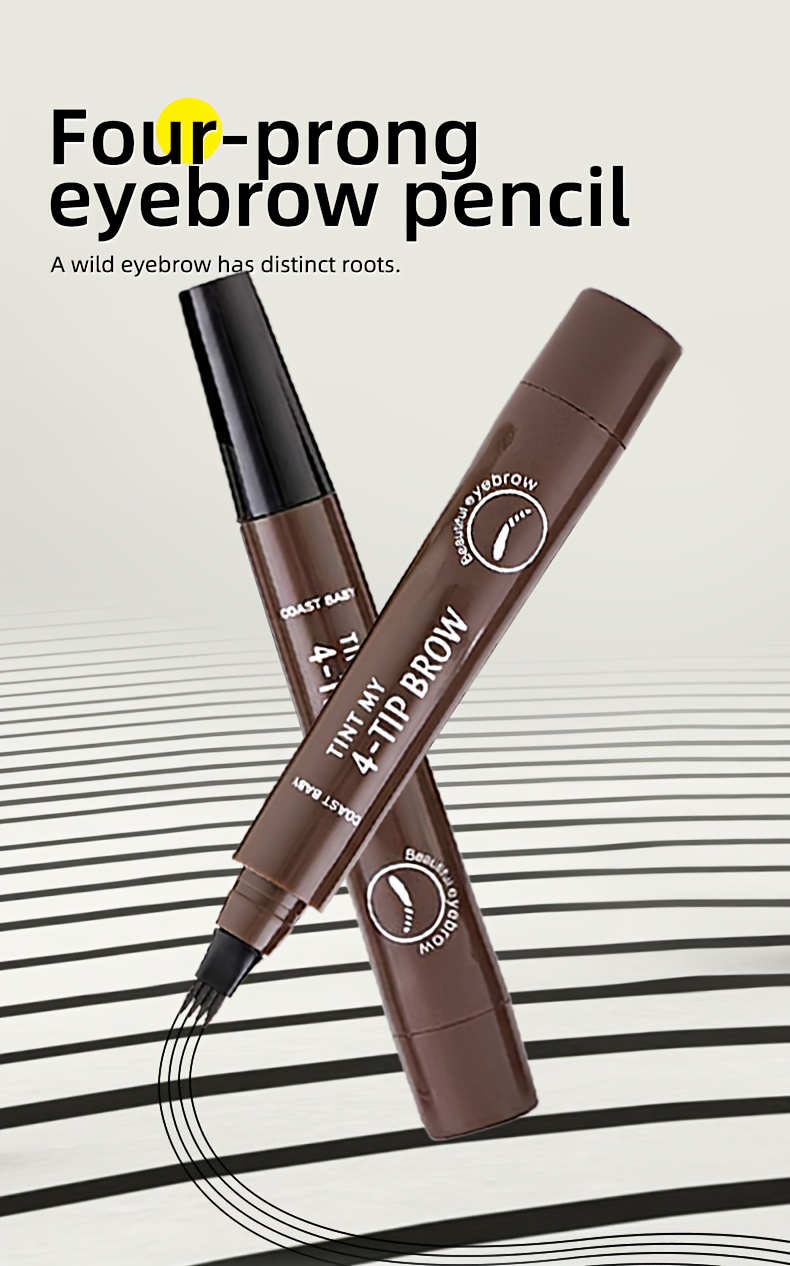 3pcs Four-pronged Eyebrow Pencil for Beginners Can Easily Get on It Super Fine Waterproof Eyebrow Pencil Four-pronged Head Design Accurately Defined Natural Brow Waterproof Sweatproof Non-smudging Long-term Makeup Creation All-Day Wear Easy to Use Design Anytime Anywhere Makeup Replacement Can Be Made in Anywhere Super Value