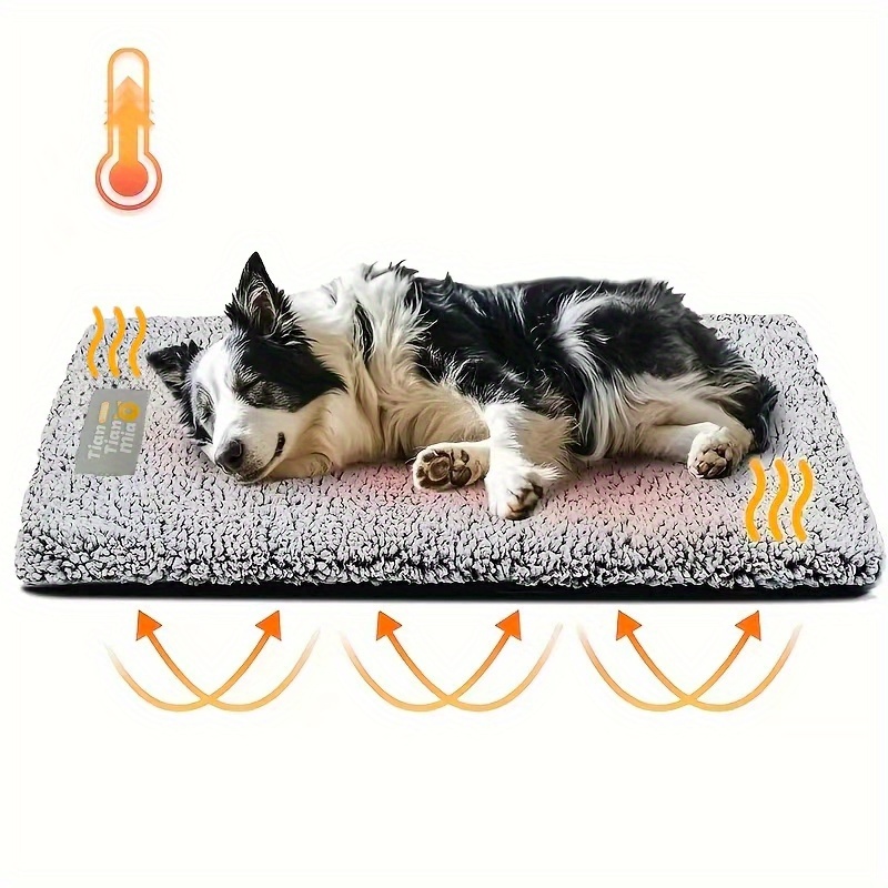 TEMU Panier chauffant auto-thermique pour animaux de compagnie, coussin extra pour chien et chat, lavable, tapis antidérapant, pour chiens et chats,
