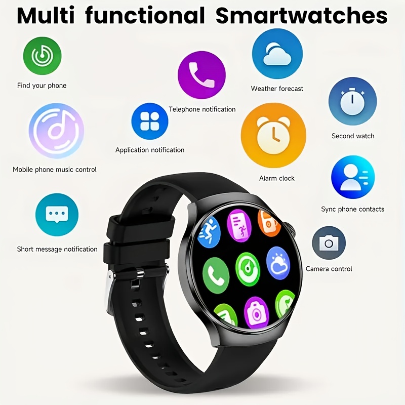 Valentine'S Day Gift - a Popular New Silicone Strap Smartwatch, Suitable for Both Men And Women, Capable of Making/Receiving Calls, Step Counting, Calorie Tracking, Multiple Sports Modes, Remote Camera Control, Music Playback, Alarm Reminders