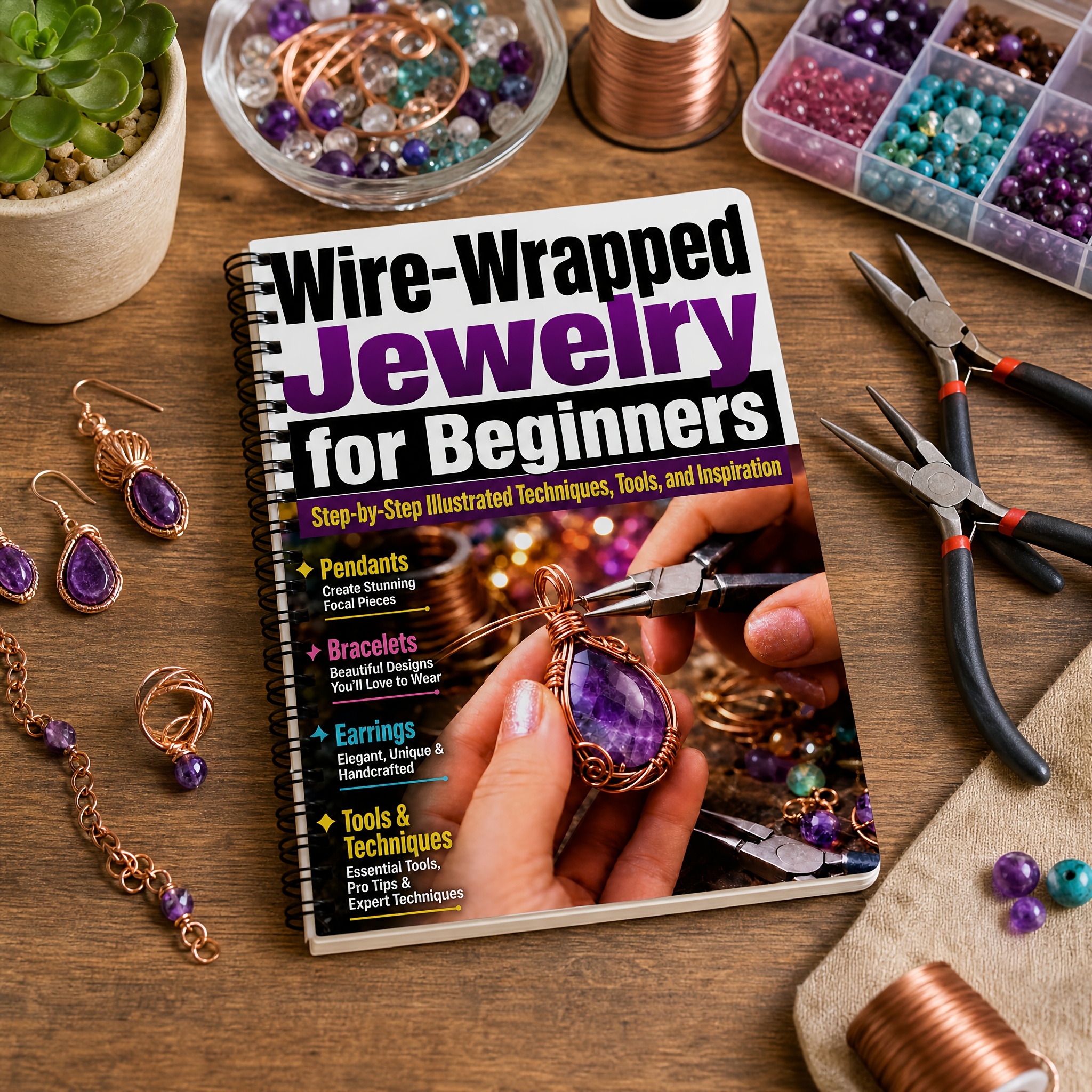 TEMU Metal Wire Jewelry Making Starter Guide: Includes Metal Wire Weaving Manual, Metal Wire Craft Ideas, Multi-class , Suitable For Jewelers, Craft