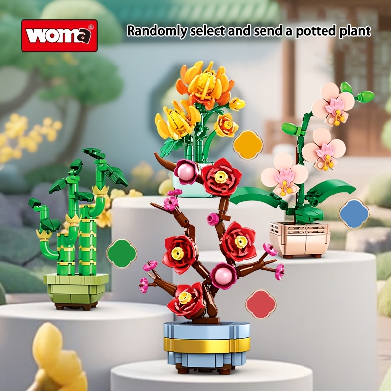 Bonsai Bouquet Building Block Set - Compatible, STEM Educational Toys, Plum  * Bamboo, Chrysanthemums, Orchids, DIY Artificial Flower Models, Home  Decoration Collection * * * a Flower to Send