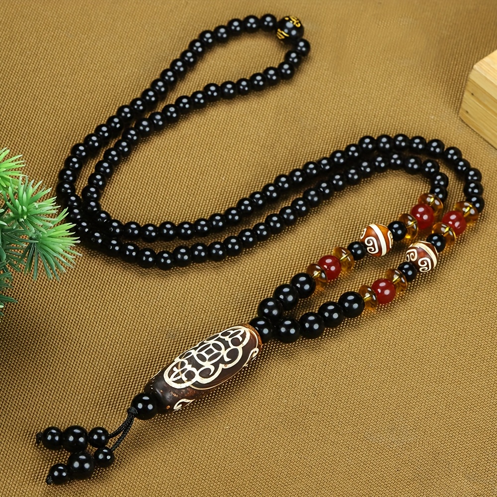 Bohemian Retro 9-Eye Sky Stone Bead Necklace