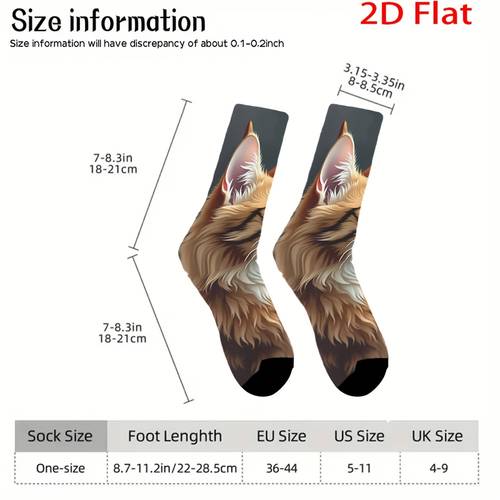 2d flat 1 pair socks orange patterned decorative socks birthday gift daily use comfortable valentines day matching easter decorative gift use ideal gift for enthusiasts