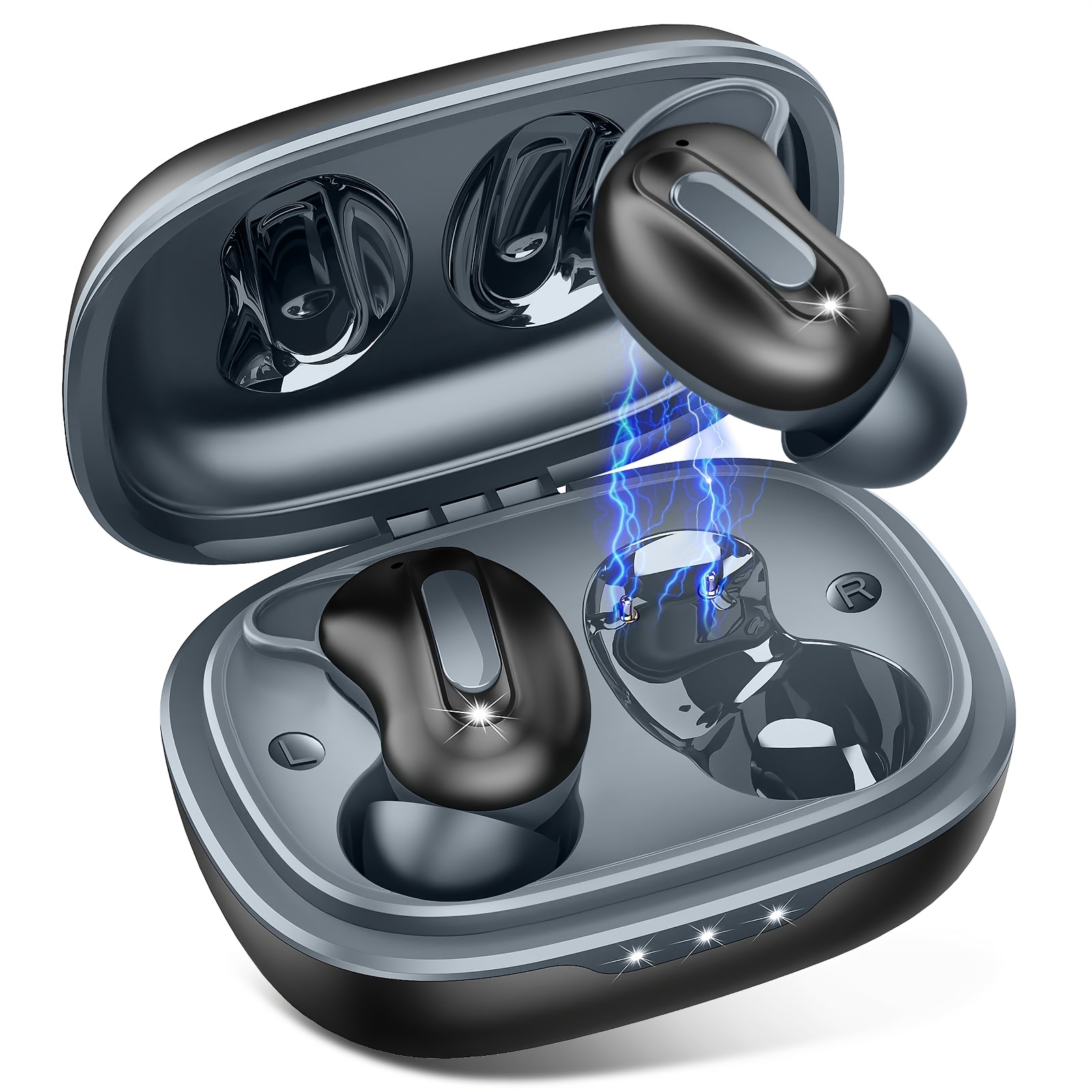 Image of Wireless 5.4 Sleep Earbuds, -light Ergonomic In-ear Headphones, 14.2mm , 45db Anc+enc Noise Reduction, Pairing, Smart Touch With , 48h , Ideal For Side Sleepers, Compatible With & Ios