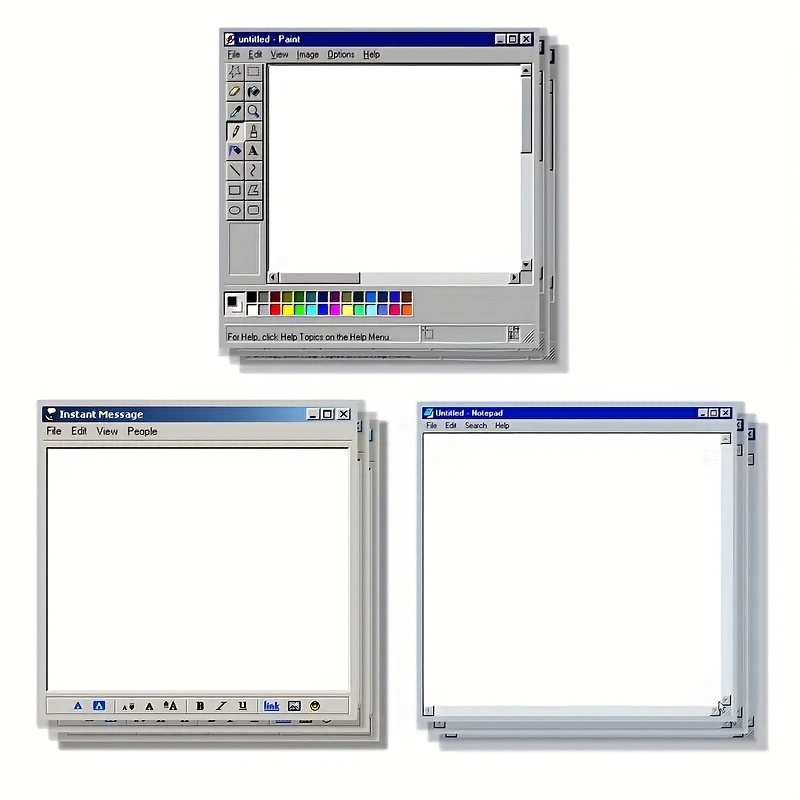 TEMU 3pcs Retro Computer Drawing Board & Notepad - Unique Creative Sticky Notepad 7.5x7.5cm 50 Sheets - Funny Office Note Pads For Students Teachers