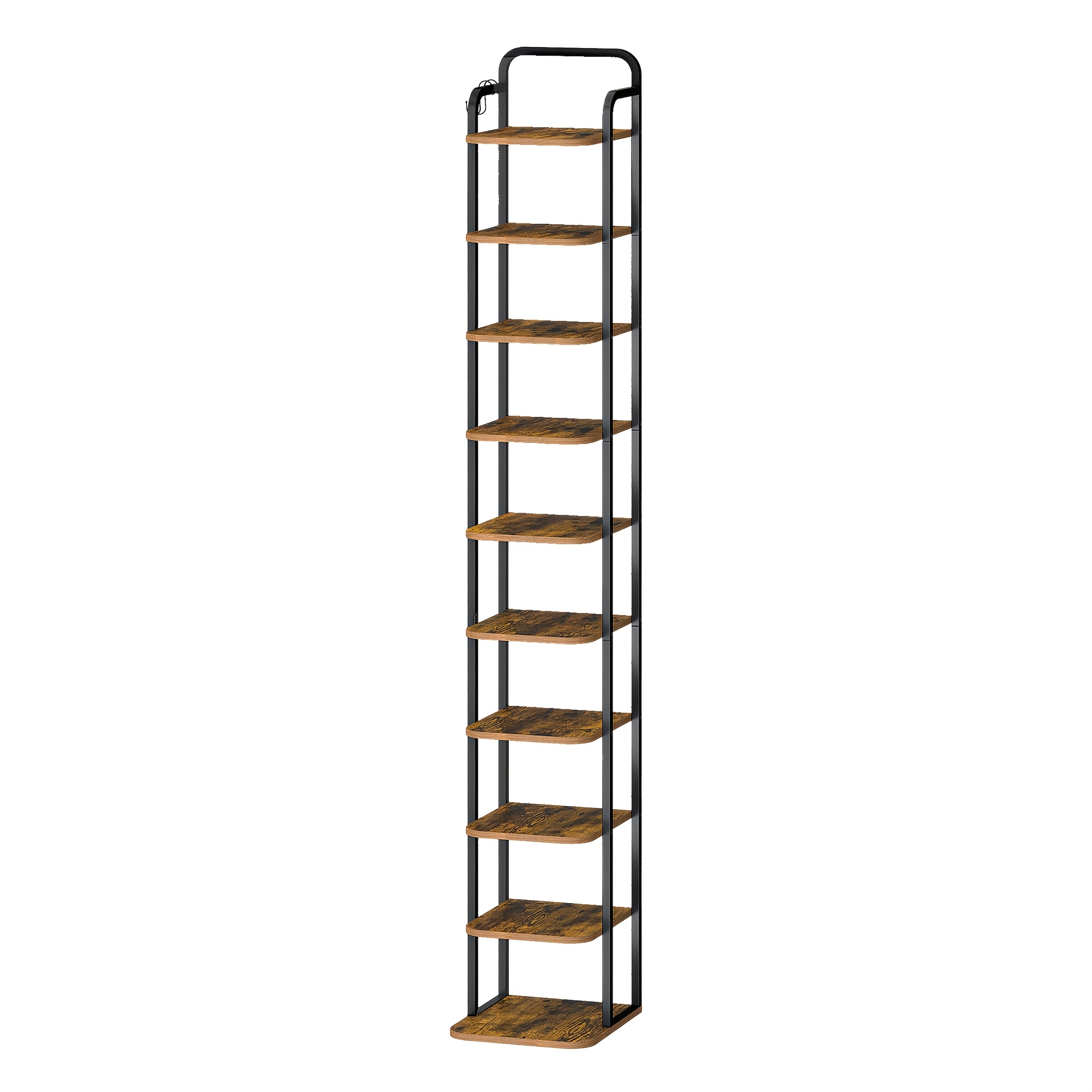 E-shop Vertikaler Schuhständer, Schuhorganizer, platzsparender Schuhturm, freistehend, höhenverstellbar, 10-Etagen