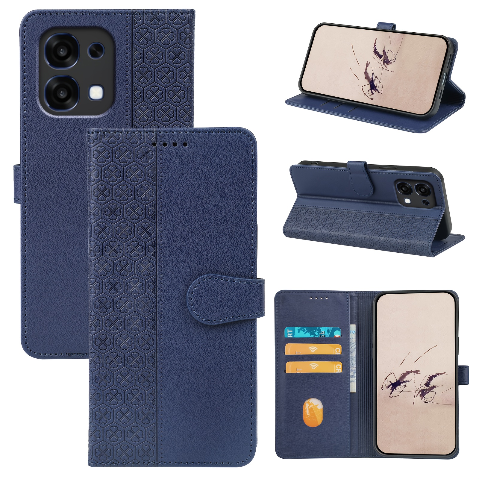TEMU para Teléfono - Una Tipo Libro Adecuada para OPPO A6 Pro, de Cuero Sintético PU, una Cómoda, Es y Duradera, Se Perfectamente al Teléfono