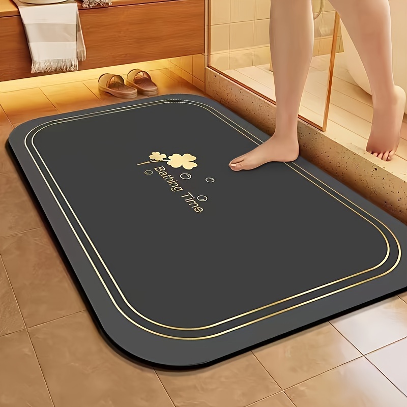 

1pc Bath Mat Is , Fast Drying, Soft, Fast Drying, Anti Slip, Soft And Comfortable. Suitable For Household Bathroom Carpets, Kitchen And Laundry Room Carpets, And Home Decoration