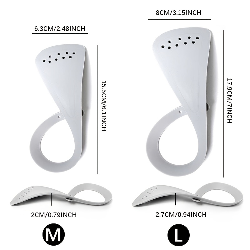A Pair Of Adjustable Gray Arch Support Insoles, Ultra-thin Half-length With Strong Support, Breathable, Comfortable, And Washable