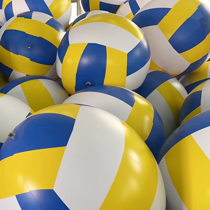 1pc 27.6in Large Thickened Printed Inflatable Volleyball Water Toy, Family Party Games and Activities Entertainment Supplies, Indoor Outdoor Game Party Sports Activity Supplies Suitable for Use in Garden Courtyard Beach Activity Hall and other large places
