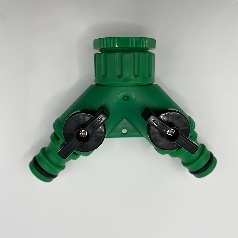 Image of Durable Professional 2-way Lawn Irrigation Nozzle Tube Brancher Y Adapter Screw Hose Tube Brancher Garden Hose Tube Connector Faucet Connector