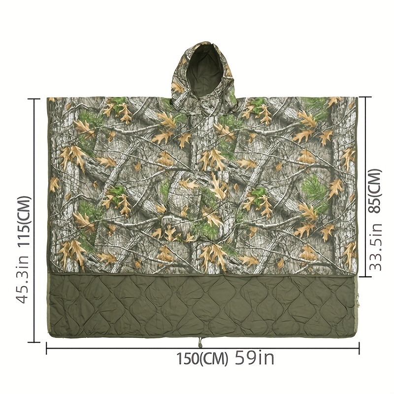 camouflage sleeping bag cape portable warm and comfortable for outdoor camping hiking and travel emergencies polyester hand wash only mixed colors camping gear tropical style microfiber filling camping gear details 2