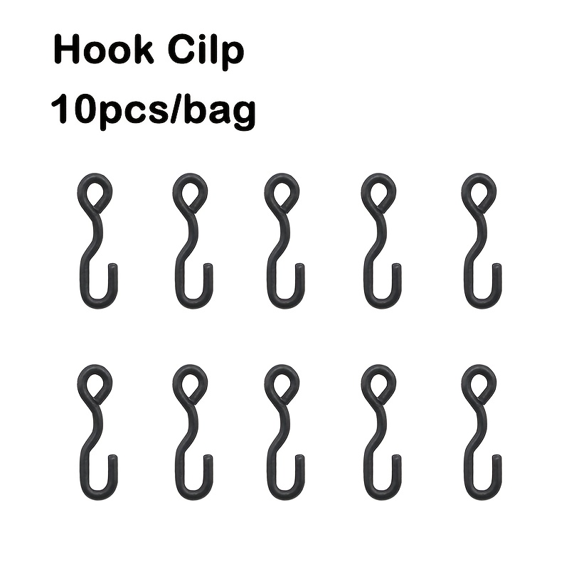 E-shop 10-teiliges Karpfenangel-Zubehör Hakenclip für Schnellwechsel-Karpfenhaken zur Verwendung mit Schnurausrichter, extrem stark für Haken 2/4/6,