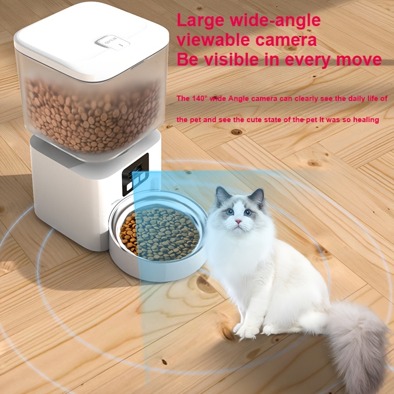 automatic cat feeder with hd camera 2 4g wifi automatic dog feeder with night vision   food dispenser with 4 5l pet food storage container two way audio night vision   review detachable for easy clean Product details 0