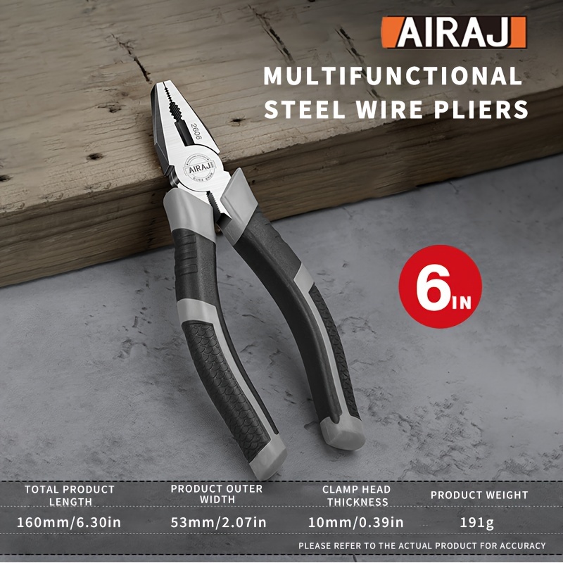 TEMU Airaj Multifunctional Alloy Needle-nose Pliers, Heavy-duty Wire Stripping Electrician Pliers With Strong Shear Force And Smooth Incision - Hand Tools