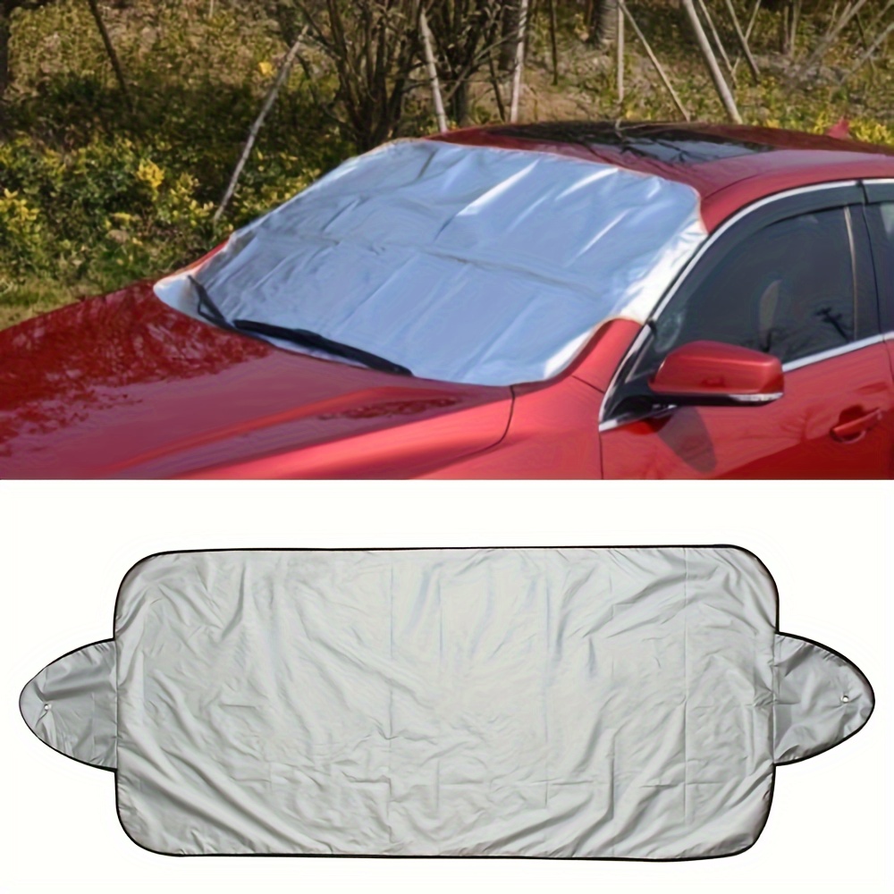 

1pc Car Windshield Snow Cover With 4 Layers Protection, Frost Ice Removal Sun Shade For Winter Protection, Extra Large And Thick Windshield Ice Cover Fits For Cars Trucks