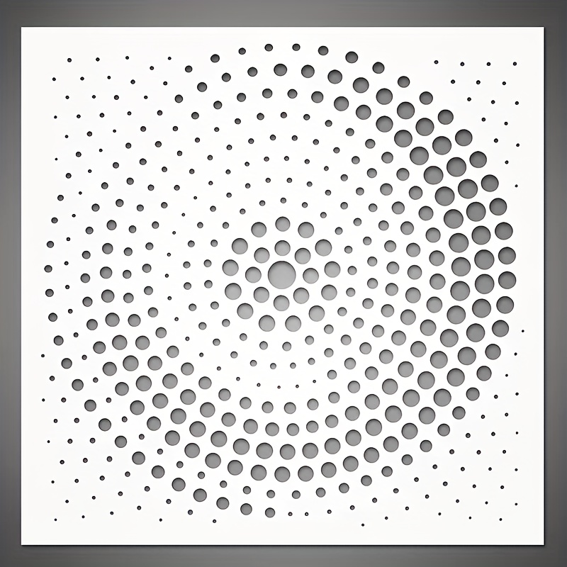 E-shop 1 Stück Geometrische Kreisschablone - Moderne Verlaufspunkt-Vorlage für Malerei, Heimdekoration Kunsthandwerk, Langlebiges Kunststoffmaterial,