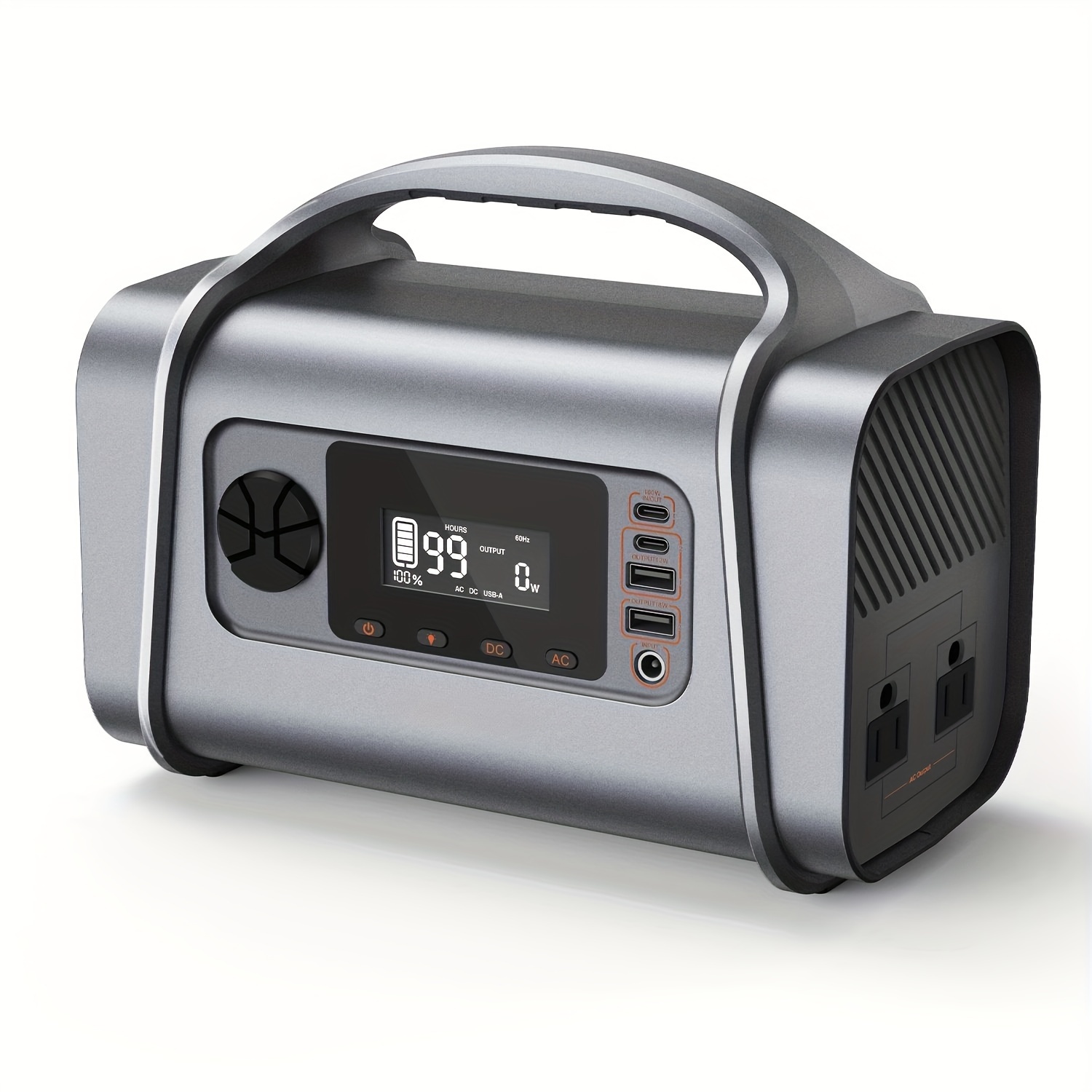 TEMU 296wh Mobile 200w ( 400w), Lithium Battery Backup Featuring 110v Ac Output, 60w Usb-c Pd Output, Led Light, Solar Generator Ideal For Outdoor Camping, Travel, Rv, And Home Use