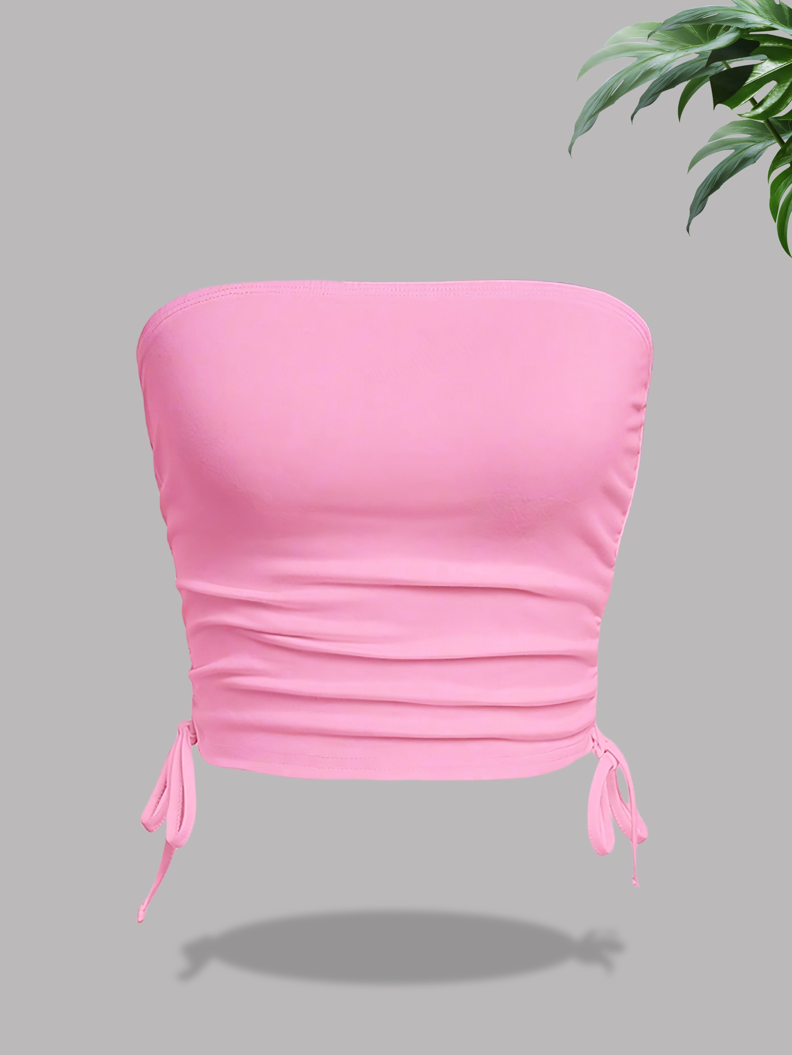 strapless tube top women's polyester knit fabric sleeveless Temu