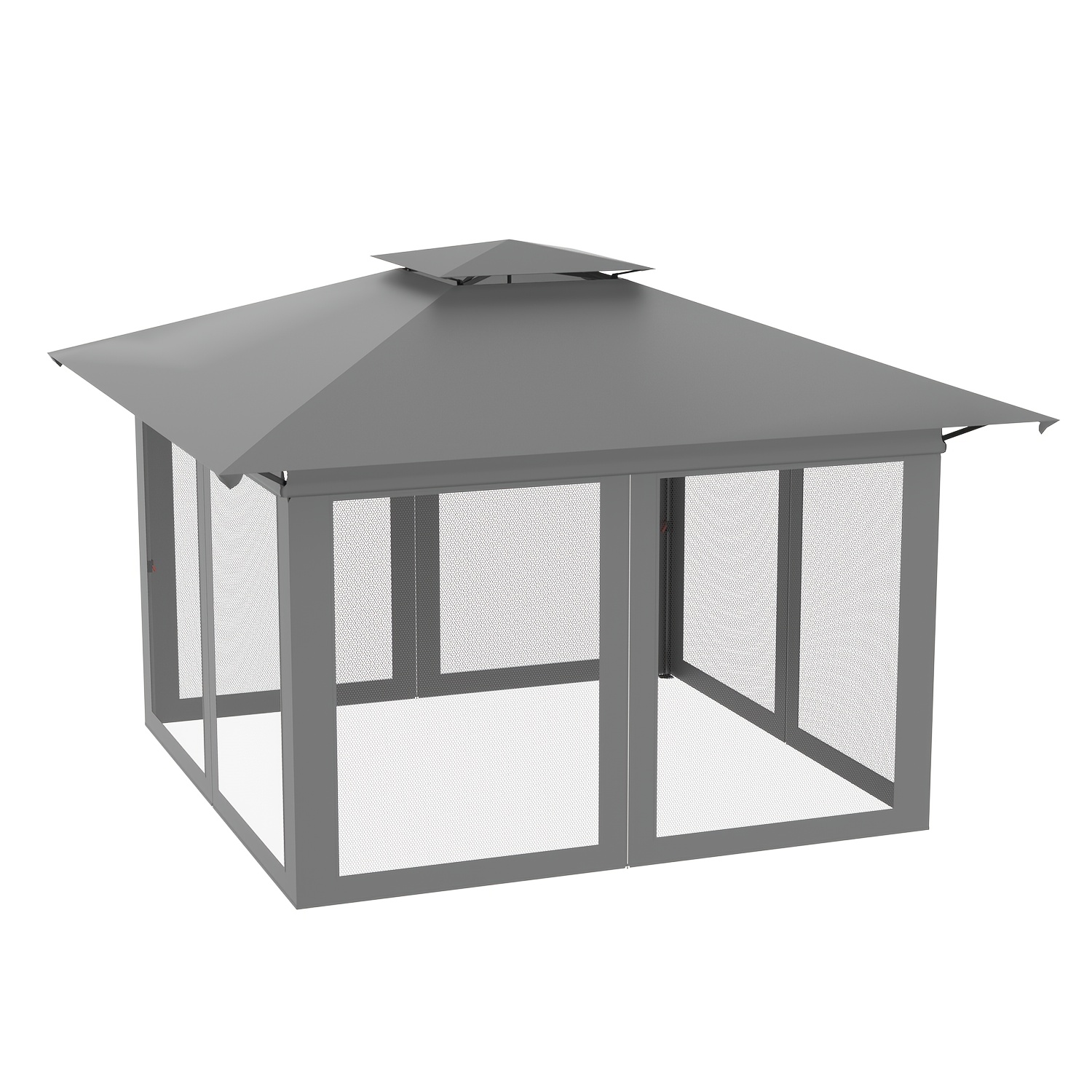 Outdoor Gazebo Canopy With Side Curtains, Easy Setup Summer Shade Shelter For Patio, Garden, Backyard, Beach, Camping & Family Events