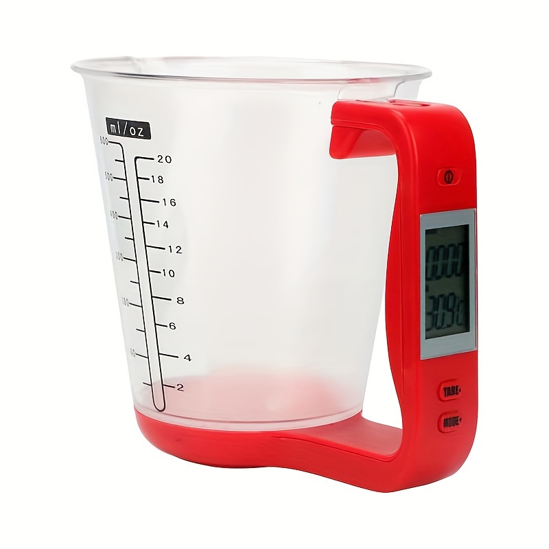 versatile   scale with measuring cup lcd display leak proof design for food beverages 1000g 1g range battery included details 8