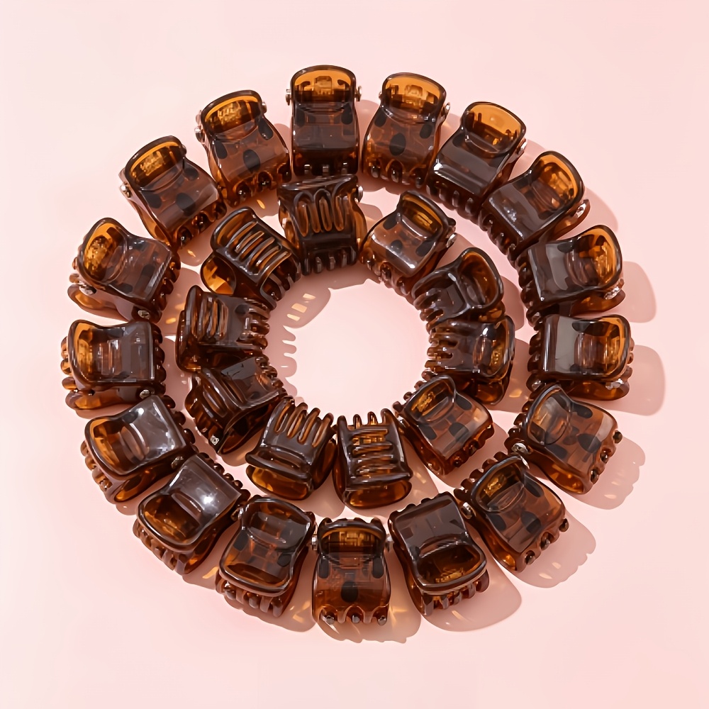 40pcs Amber Mini Hair Clips with Strong Grip